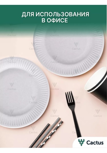 Cactus Parti İçin Tek Kullanımlık Tabak Çatal Bıçak Takımı Piknik Seti 234610434 100 adet