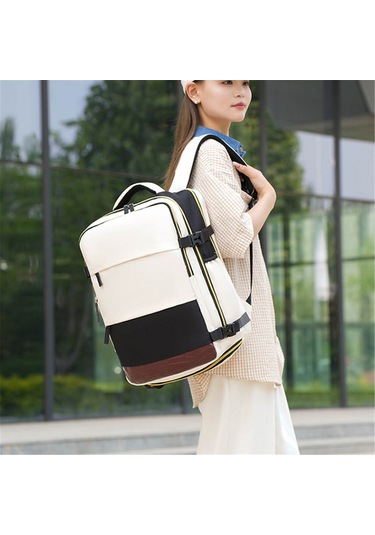 Erkekler İçin Seyahat Sırt Çantası, Usb Şarj Bağlantı Noktası Ve Ayakkabı Kesesi İle Sırt Çantası Üzerinde Taşıma, Tsa 15,6 İnç Dizüstü Bilgisayar Sırt Çantası Uçuş Onaylandı, Hafta Sonu İş Yürüyüşü Bej