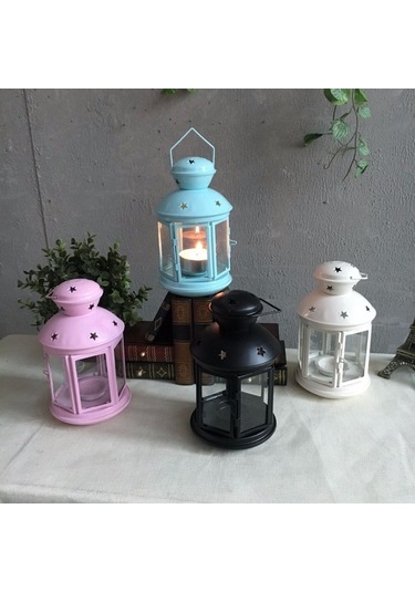 Novahub Hollow Star Demir Mumluk Metal Sanatları Pembe, Şık Dekorasyon