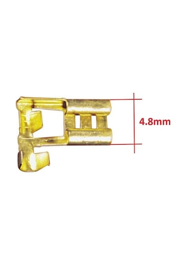 Sf1D Mini Eğri Dişi Terminal - (90º Bağlantı) 4.8Mm - 50 Adet