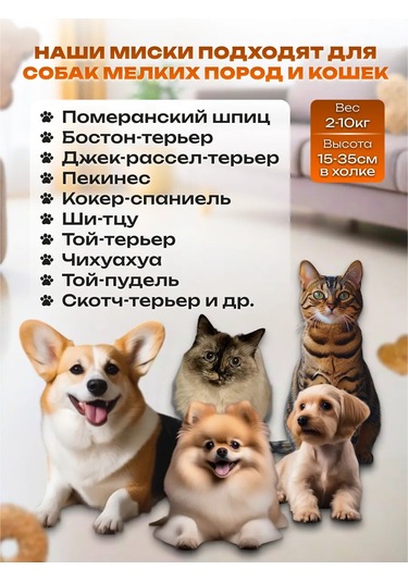 L.f.t. Küçük Irk Kediler Ve Köpekler İçin Ayaklı Çift Kase 399360132