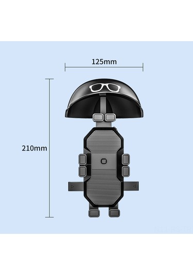 Reedark Bisiklet Ve Motosiklet İçin 7.4''e Kadar Akıllı Telefon Tutucu - Siyah Abs