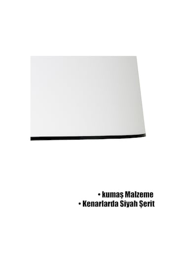 Beyaz Siyah Şeritli Lambader Şapkası Beyaz
