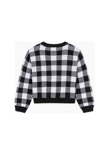 Gloria Jeans Jakarlı Kareli Kardigan 431105102 Siyah