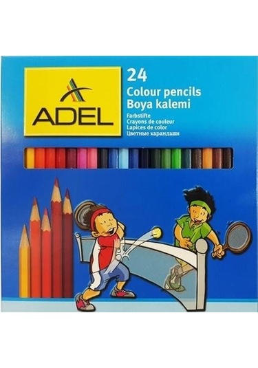 Adel 365000 Kuru Boya Kalemi Tam Boy 24 Renk