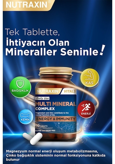 Nutraxin Multivitamin Mineral Immune 60 Tablet 2 Adet