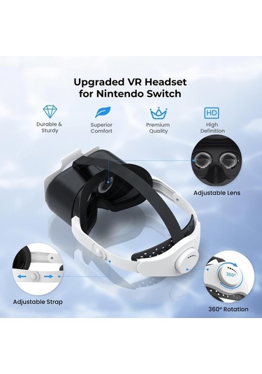 Tongxida Devaso Nintendo Switch Vr Kulaklık Kafa Askısı 3.0 - Ayarlanabilir, Ergonomik, Havalandırmalı