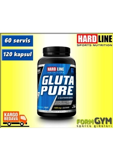 Hardline Glutapure L-Glutamine 120 Kapsül Glutamin
