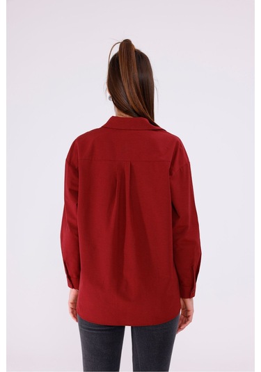 Kadın Trend Gömlek Bordo