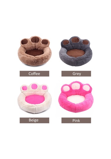 Vkemall Kedi Köpek Yatağı Matı - Yıkama Kolay, Konforlu Ve Isınak - Plüsh + Oxford Kumaş - Kahverengi - Orta Boy 5 Kg'a Kadar Evcil Hayvanlar İçin