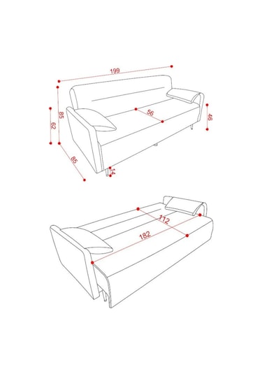 Kilim Mobilya Odin Üç Kişilik Yüksek Ayaklı Koltuk-kanepe Krem