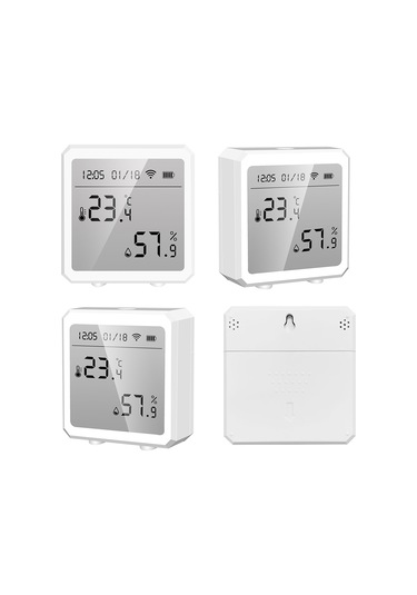 Lemestar Tuya Wıfı 2.4g Mini Nem Ve Sıcaklık Sensörü -10 C/+55 C Aralığında, 0-100% Rh Ölçüm Pil Dahil Değil