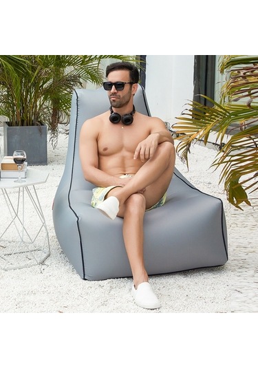 Bb1082 Şişme Kanepe Şişme Yatak Dış Mekan Katlanır Taşınabilir Hava Kanepe Boyutu: 70 X 65 X 60cm Kırmızı Gül Kırmızı