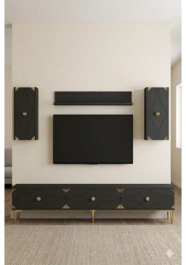 Tvr1897ag Alfa Tv Ünitesi Takımı Antrasit-gold 180cm