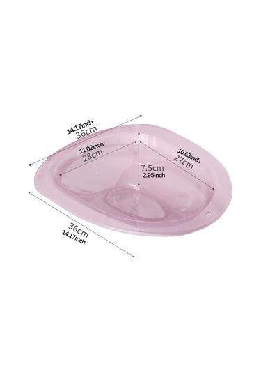 Suntek Tuvalet Oturağı İçin Oturma Banyosu, Çömelmeyi Şeffaf Pembe