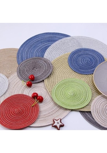 Kahve Talos Yuvarlak Isı Yalıtım Masası Kupa Mat Pad Placemat Kaymaz Bardak Ev Dekor 30cm