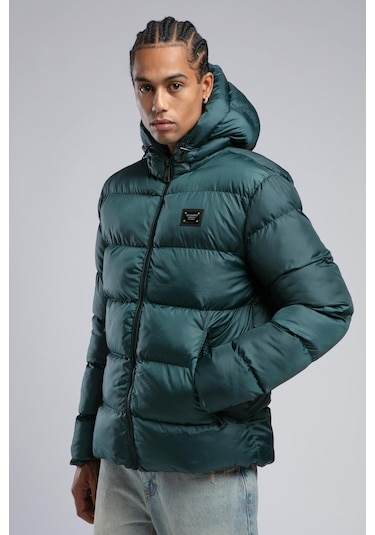 Lee Cooper Monce Erkek Kapüşonlu Mont Zümrüt-20506 Zümrüt