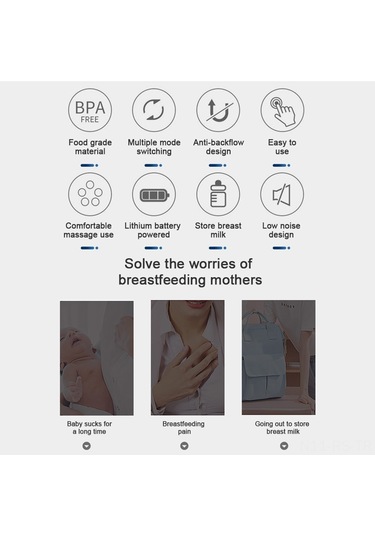 Reedark Elektrikli Çift Göğüs Pompası - 3 Modlu, 9 Seviyeli, Sessiz, Geri Akış Önleyici, Led Ekranlı