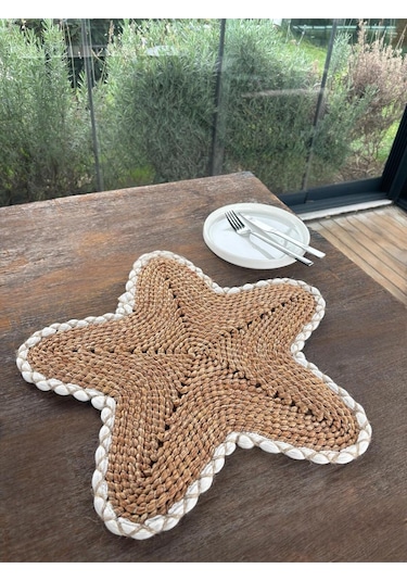 Yıldız Amerikan Servis - Leke Tutmaz- Kahverengi - Beyaz 44 X 44 Cm 1 Adet Kahverengi