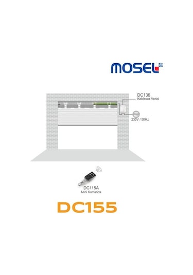 Mosel Power Dc155 Kepenk Alıcı Set (Kablo Ve 2 Kumanda Dahil)
