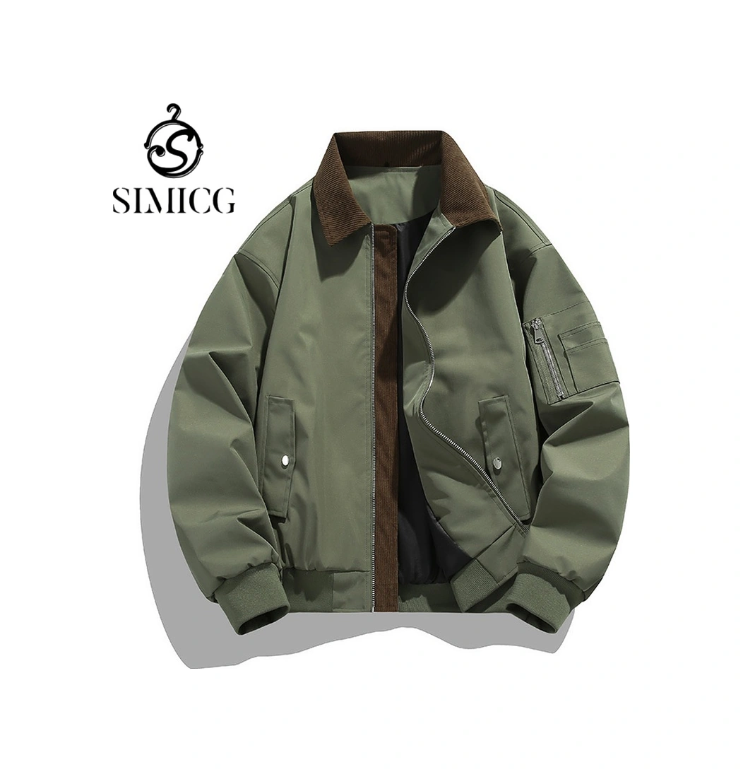 İlkbahar Ve Sonbahar Yakalı Erkek Günlük Spor Ceket İş Ceketi Yeşil