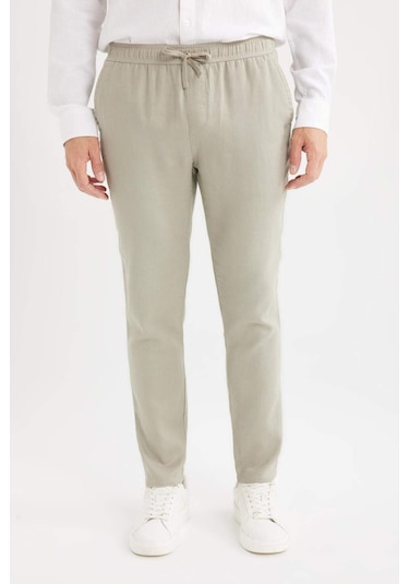 DeFacto Yazlık Jogger Keten Düz Paça Pantolon D7542AX25SPKH418 DeFacto Yazlık Jogger Keten Düz Paça Pantolon D7542AX25SPKH418