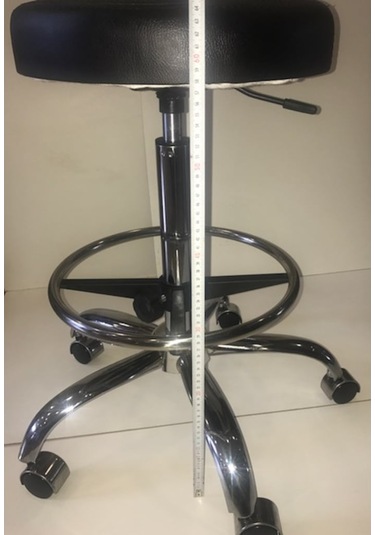 xDekofis Bar TaburexYüksek Oturak Amortisörlü Tekerlekli Krom