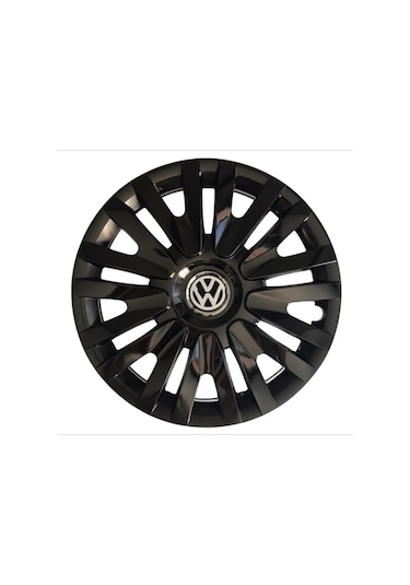 Volkswagen Caddy 15'' Inç Piano Black 4lü Set Jant Kapağı Çelik Jant Görünümlü