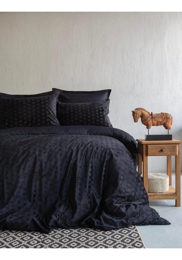 Apricitas Home Unıque Touch Nevresim Takımı Tımes Siyah Çift Kişilik Siyah