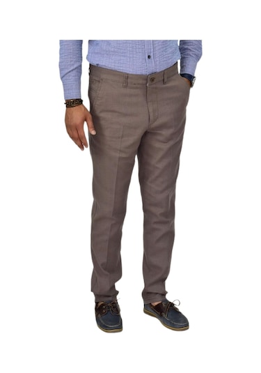 Erkek Kanvas Yazlık Pantolon Klasik 1291 Bgl-st04604 VİZON