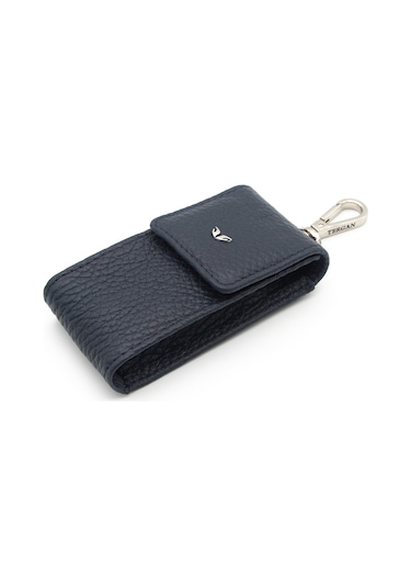Lacivert Deri Unisex Anahtarlık 0095a38