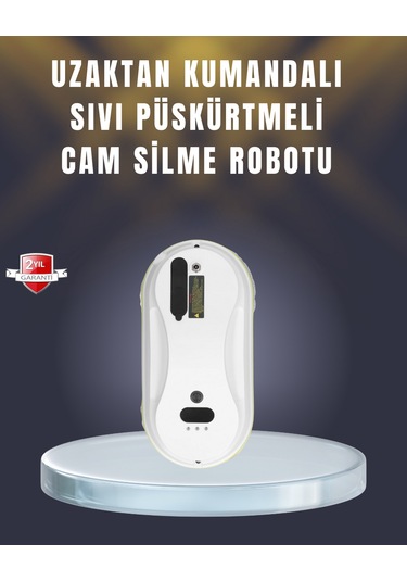 2800 Pa Güçlü Emişli Akıllı Cam Temizleyici Robot Çok Renkli