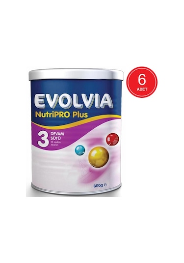 Evolvia Nutripro Plus 3 Devam Sütü 12+ Ay 6 X 800 G