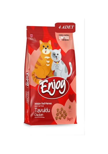Enjoy Tavuklu Yetişkin Kedi Maması 4 x 1 KG