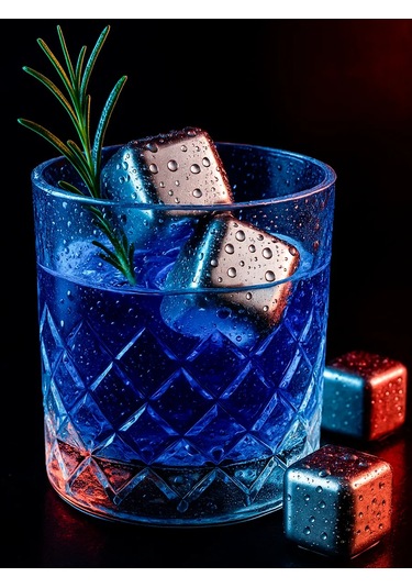 Maks Wıne Viski Ve İçecekler İçin 6 Adet Çelik Soğutma Taşı 219004309 Gümüş