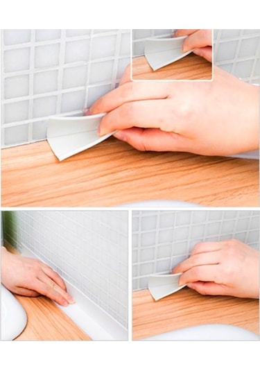 Buffer Gri Su Sızdırmaz Banyo Mutfak Lavabo Izolasyon Şerit Bant (443243545)