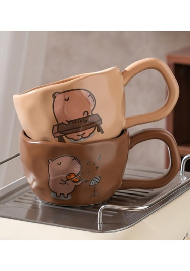 Capybara Moments Temalı Seramik Kupa Piyano