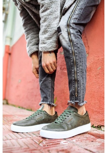 Pabucmarketi Günlük Erkek Ayakkabı Haki Yeşil Yeşil