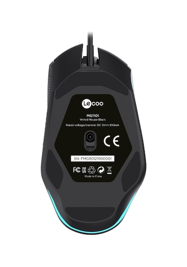 Lecoo MG1101 Kablolu 6400DPI 8 Tuşlu RGB Gaming Optik Mouse Siyah