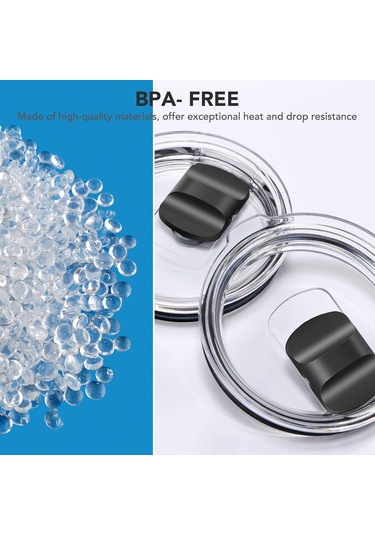 Geeroyoo 2 Adet Manyetik Kaydırmalı Kapağı, Sızıntısız Seyahat Kupa Kapağı, 14oz Kupa Ve 35oz Pipetli Bardaklar İçin Uyumlu, Bpa-sız Değiştirme Kapağı Siyah
