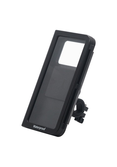 Su Geçirmez Motosiklet Telefon Tutucu 4.7-7.0 İnç Telefon Hassas Pet Dokunmatik Ekran 360 Ayarlanabilir Dönüş 2.05cm-3.0cm Gidon Siyah