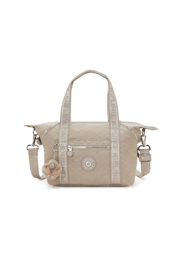 Kıplıng Art Mini Küçük Boy Omuz Çantası Bej Glorıous Beıge Sılver Bej