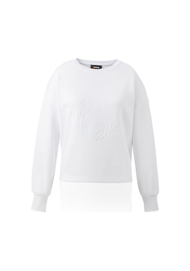 Gsstore Galatasaray Kadın Sweatshirt K241181 Beyaz