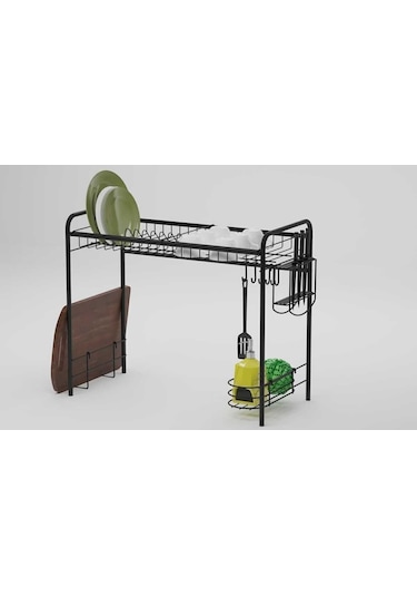 Suntel Mini Bulaşıklık & Bulaşık Kurutma Matı - Pratik Ve Bulaşıklık Siyah