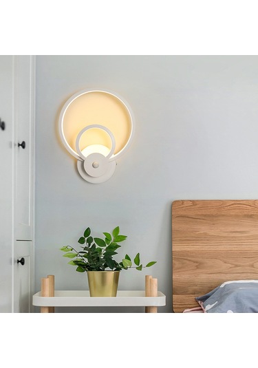 Yaozixa Moderne简约led Duvar Lambası - Aluminyum Kare/yuvarlak, Güneş Işığı, 16-20w, Odalar Koridorlar Balkonlar İçin, Enerji Tasarruflu, Kolay Kurulum B003 Diğer