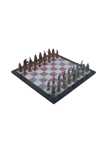 Gifthome Metal Satranç Takımı-seti büyük osmanlı antik Taş Ve Bah