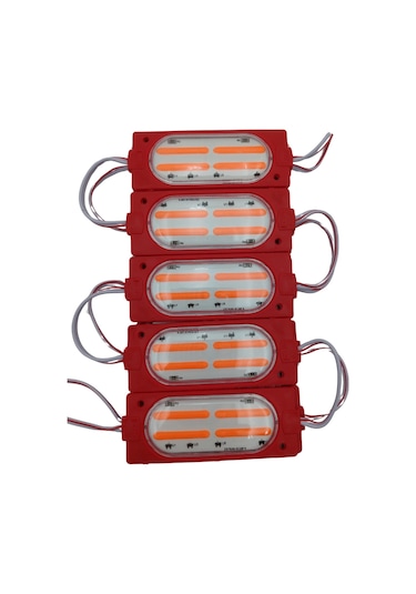 12 Volt Cob Ledli Animasyonlu Kırmızı Çakar Modül 5 Adet
