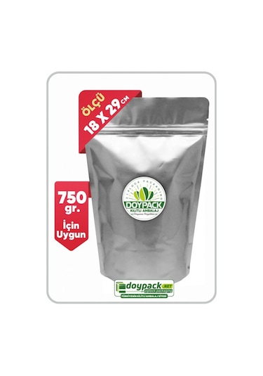 Doypack Alüminyum Kilitli Doypack 18 x 29 CM 750 G 50'li