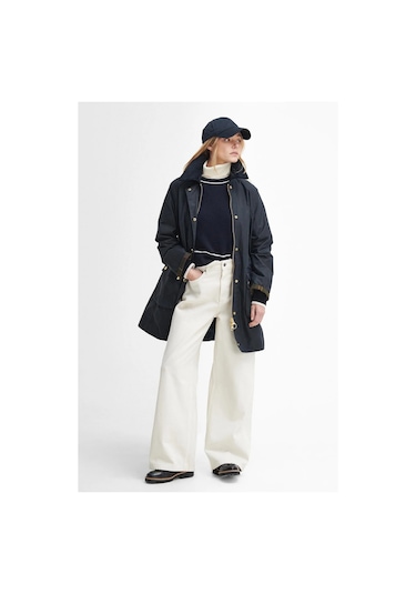 Barbour Long Beadnell Yağlı Ceket Ny92 Navy Lacivert