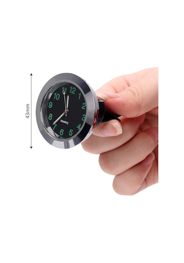 Araba Saati Gece Lambası Elektronik Saat Araba Dekorasyon Siyah